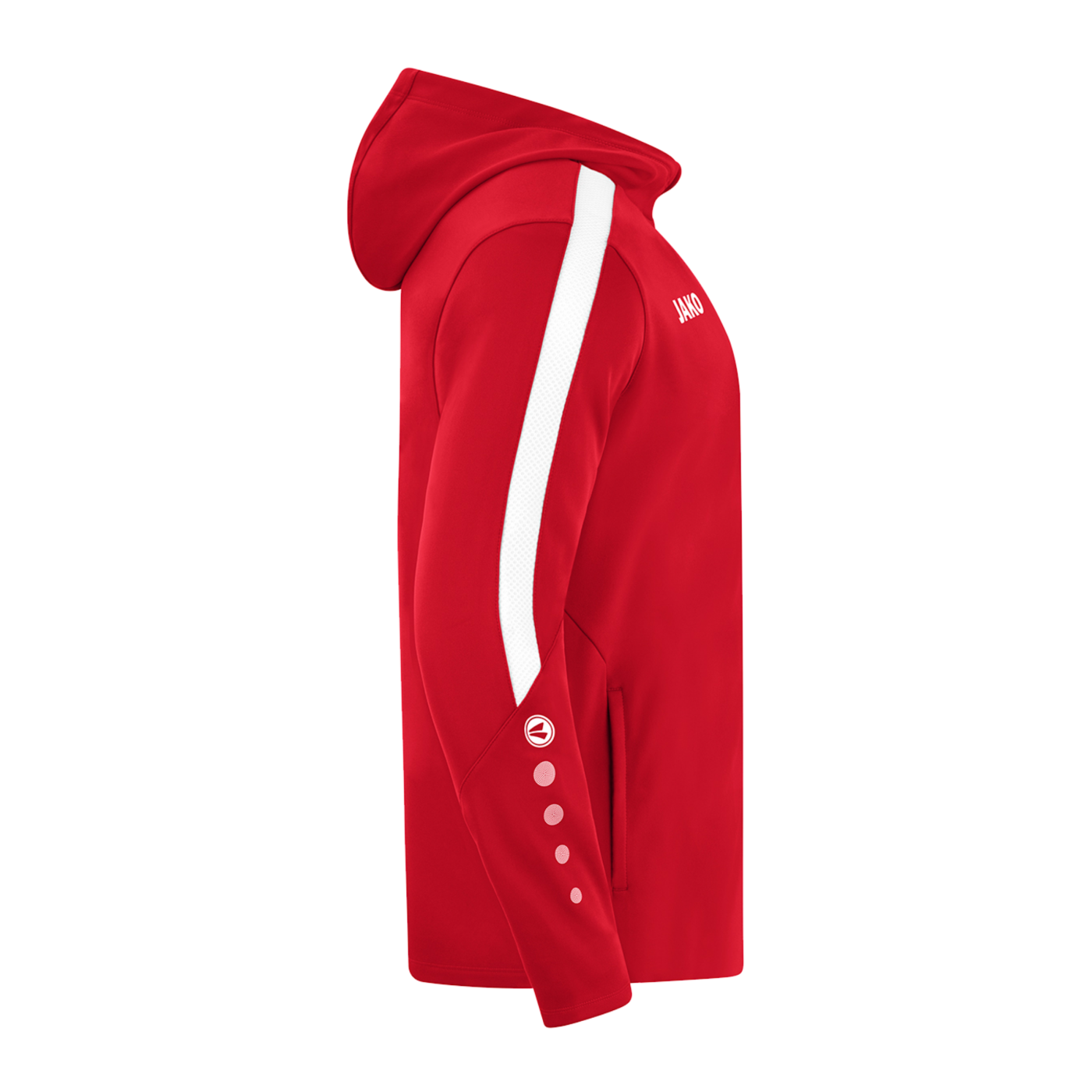 JAKO Power Kapuzenjacke Kids Rot Weiss F100