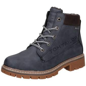 Tom Tailor Schnür Boots in blau