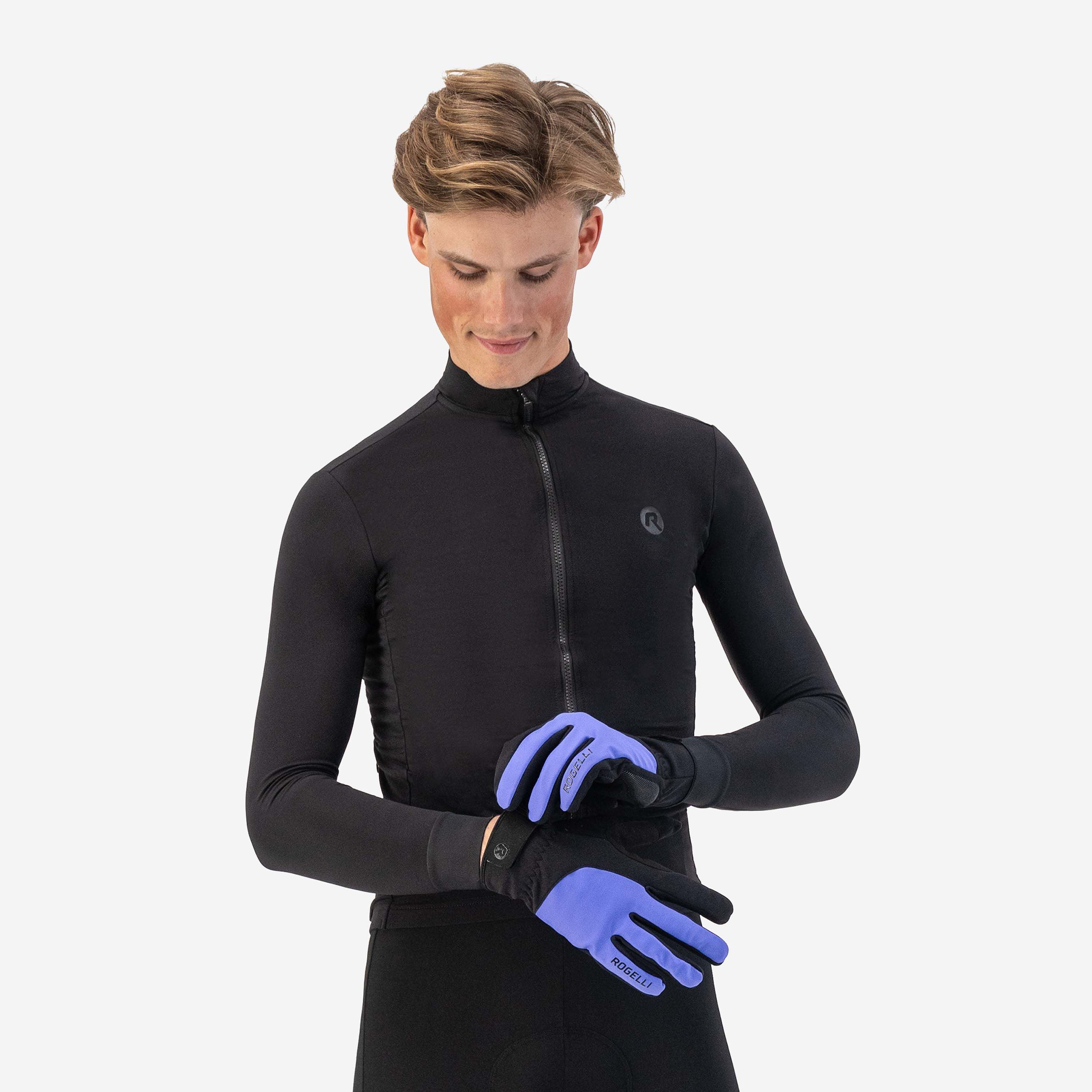 Rogelli Core Blue Herren Winter-Fahrradhandschuhe