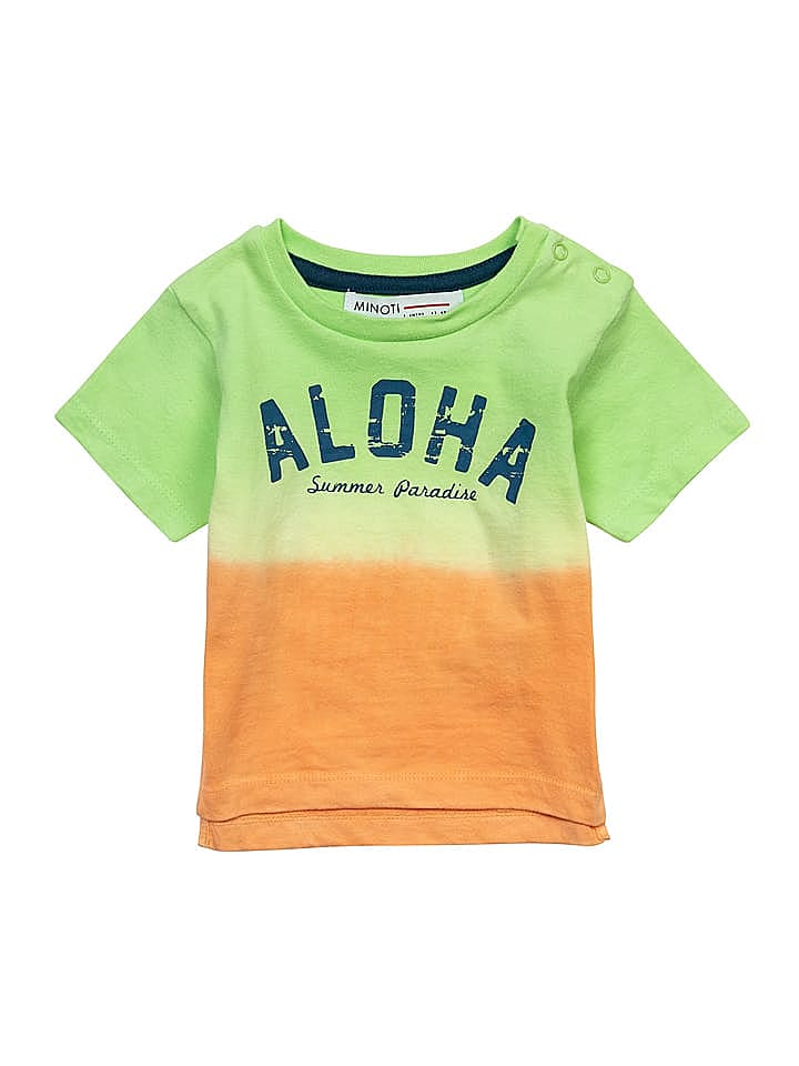 Minoti 2tlg. Outfit in Grün/ Orange/ Grau günstig kaufen 80/86