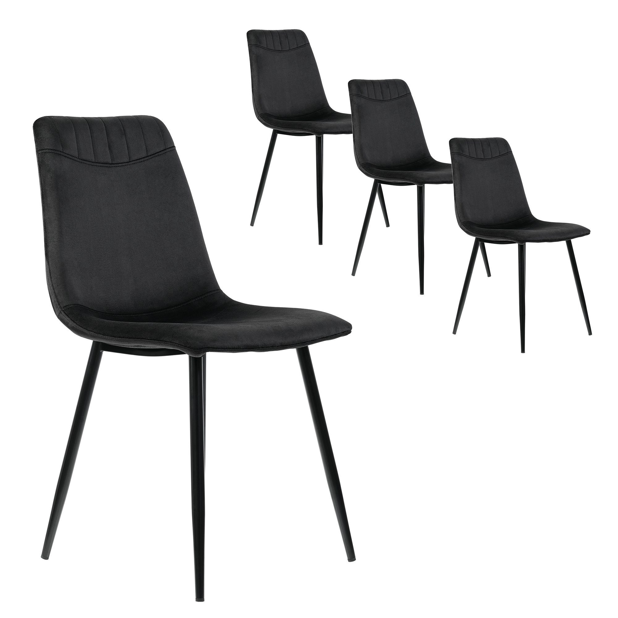 REDOM Essgruppe Esstisch mit 4 Stühlen Set, (Modernes Tisch- und Stuhlset, Marmor gemusterter Esstisch, 5-tlg., Klassische und elegante Stühle), Esstisch mit 4 Stühlen Set Küchen Tisch Esszimmerstuhl