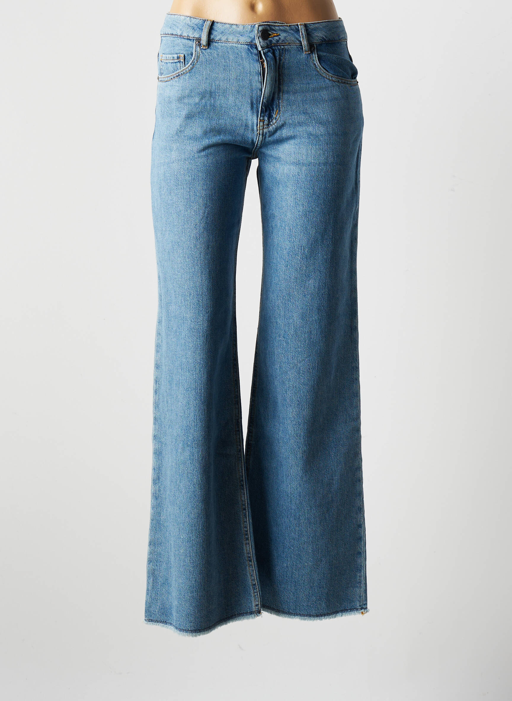 Mademoiselle Garconne Jeans Coupe Large Femme couleur bleu