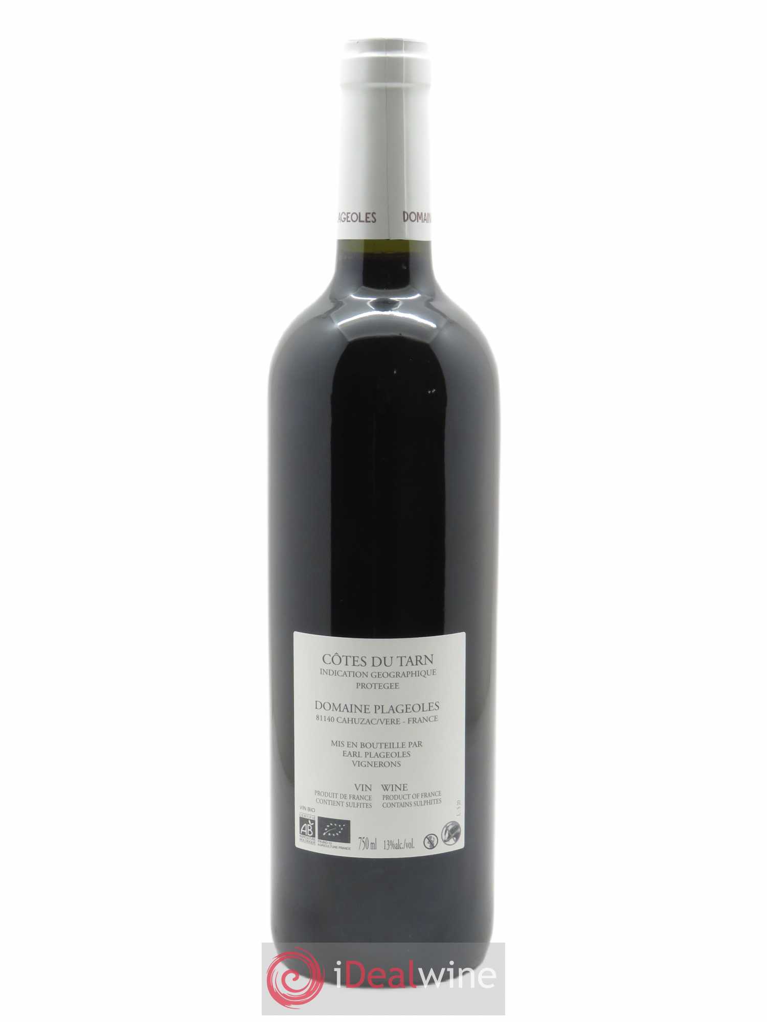 Côtes du Tarn Syrah Plageoles  2020 - Lot de 1 Bouteille