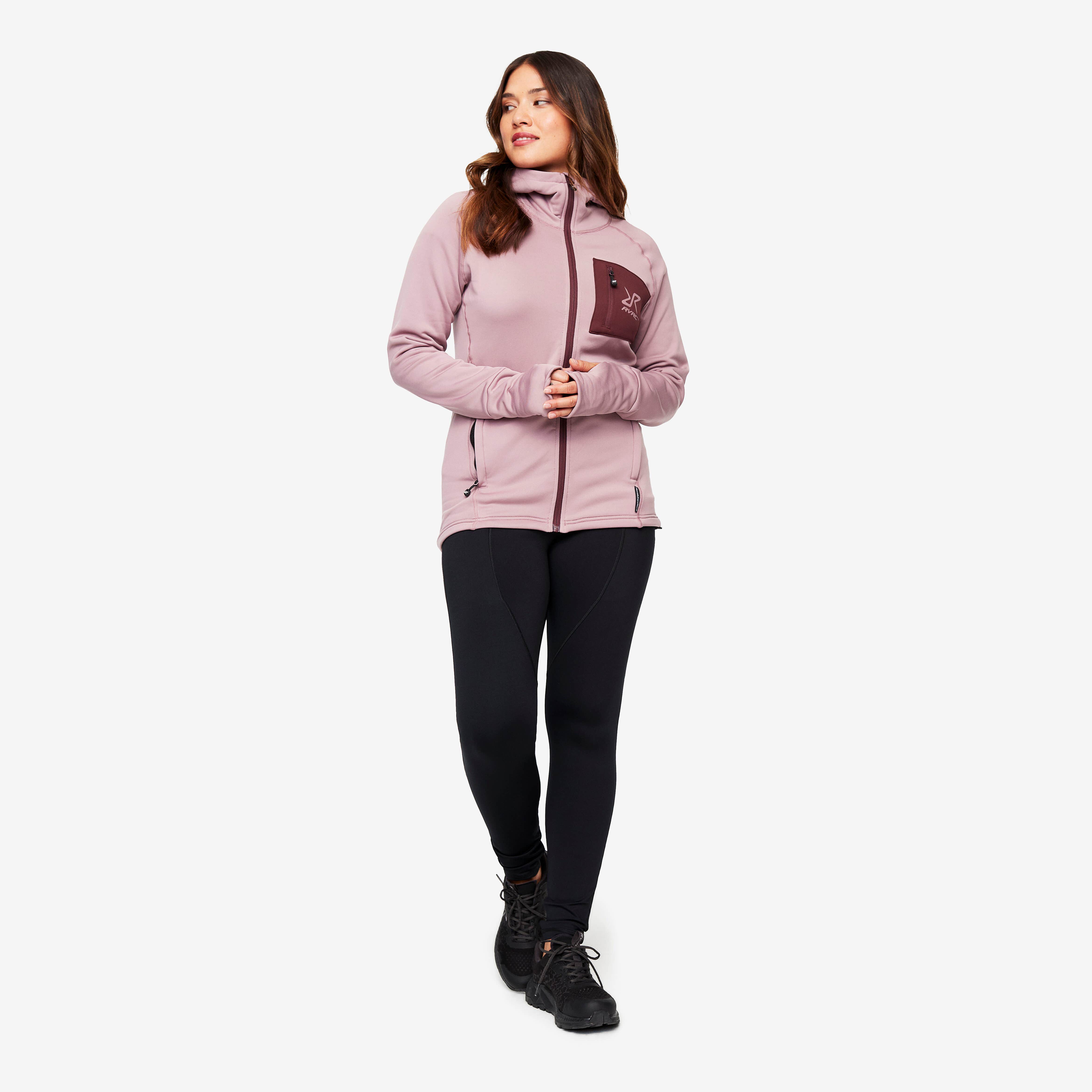 Illusion Hoodie Femme Dusty Mauve