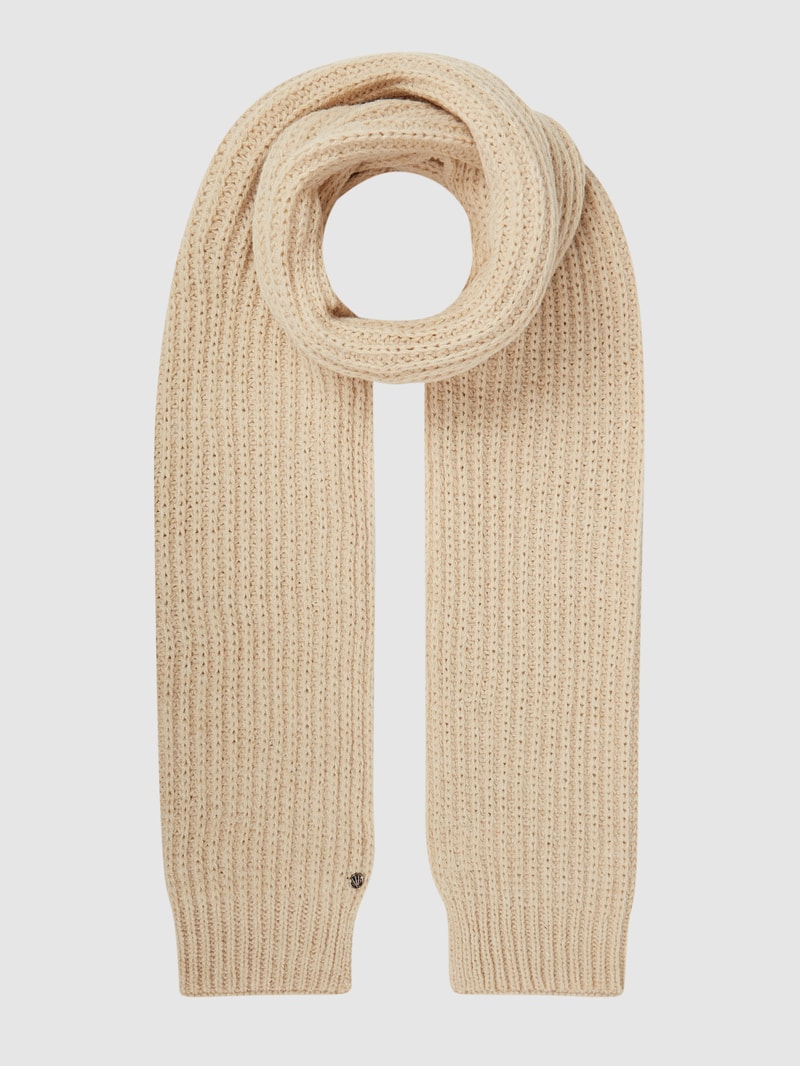 Schal mit Rippenstruktur in beige