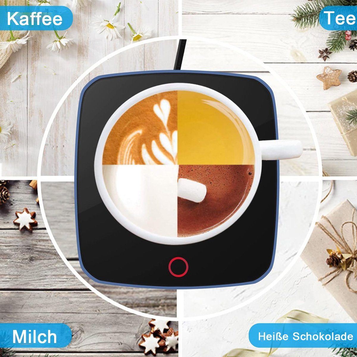Yoyaxi Tassenwärmer Intelligenter Kaffeetassenwärmer - Getränke warmhalten