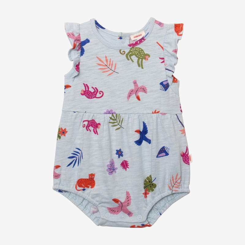Combi courte bébé fille exotique bleu Catimini