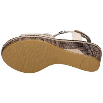 Puccetti Keilsandale in beige