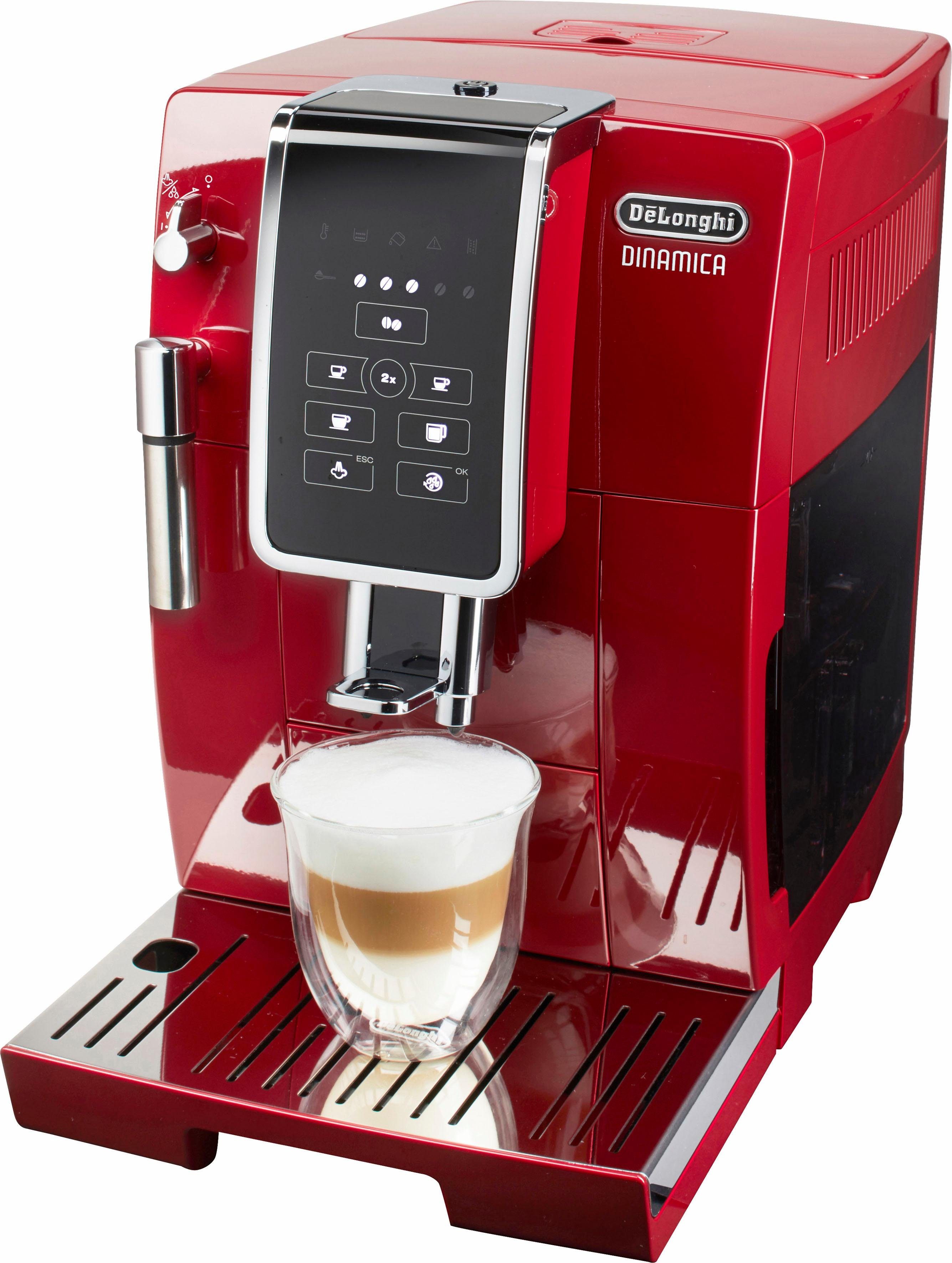 De'Longhi Kaffeevollautomat Dinamica ECAM 358.15.R, Sensor-Bedienfeld, inkl. Pflegeset im Wert von € 31,99 UVP