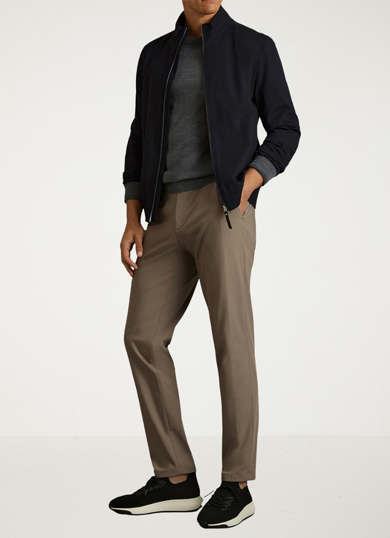 Pantaloni Reiss Slim-Fit cu șnur și decupaje