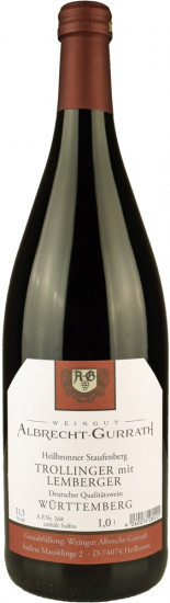 2022 Trollinger mit Lemberger halbtrocken 1,0 L - Weingut Albrecht-Gurrath