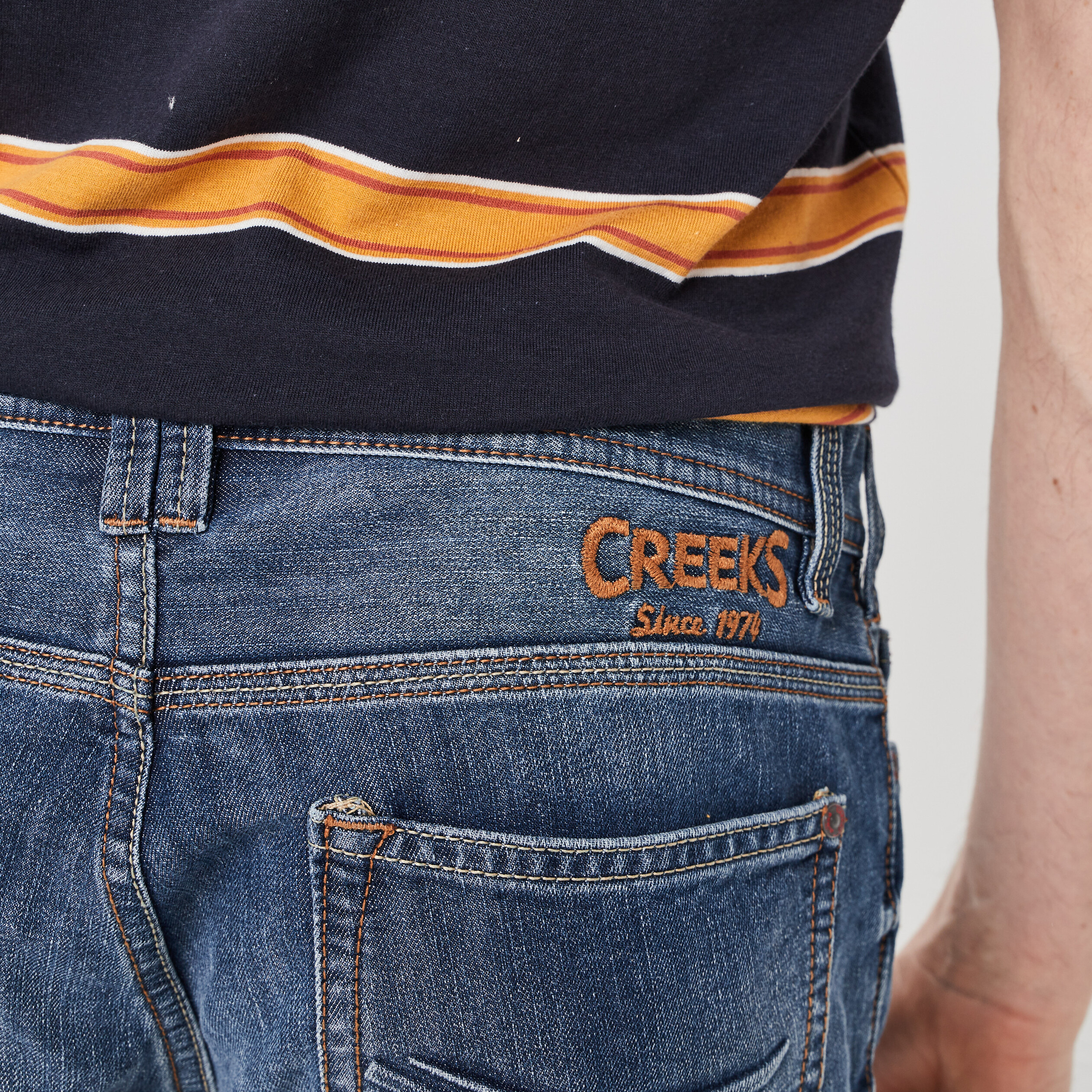 Bermuda regular en jean Creeks denim double stone homme | La Halle