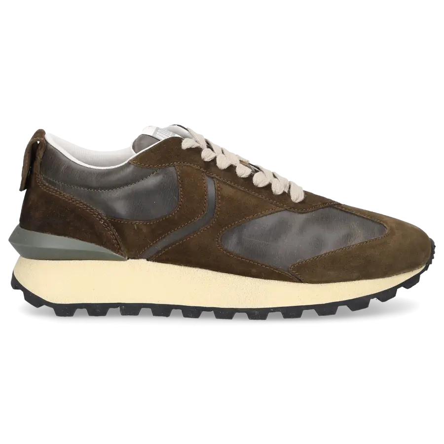 VOILE BLANCHE - Sneaker low Qwark MAN Kalbsleder - oliv