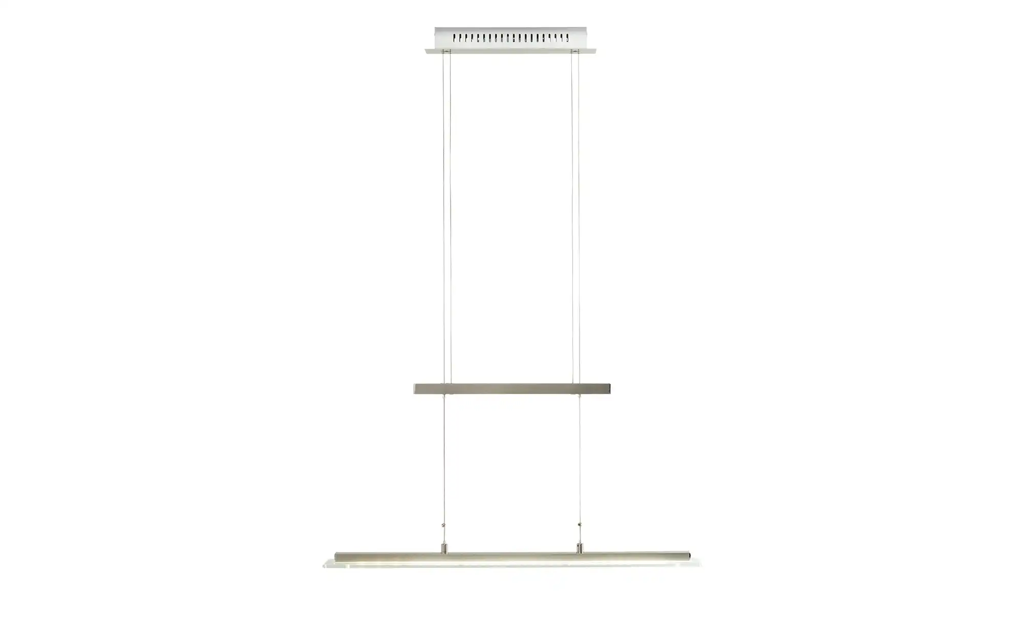Fischer-Honsel LED-Pendelleuchte, Nickel-matt, Glas satiniert