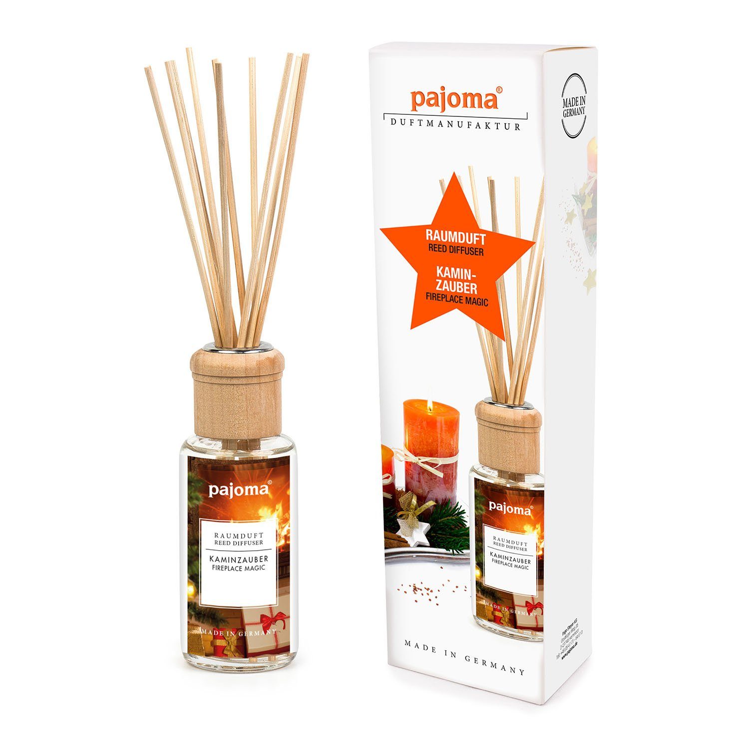 pajoma® Raumduft Kaminzauber, 100 ml, Lufterfrischer in Geschenkverpackung