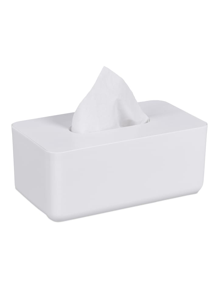 relaxdays Tücherbox in Weiß - (B)23 x (H)10 x (T)13 cm günstig kaufen onesize