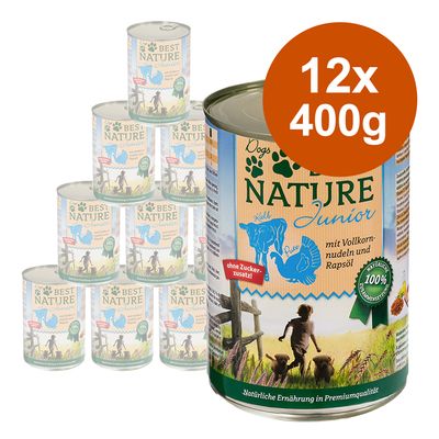Sparpaket Best Nature Dog Junior 12 x 400 g