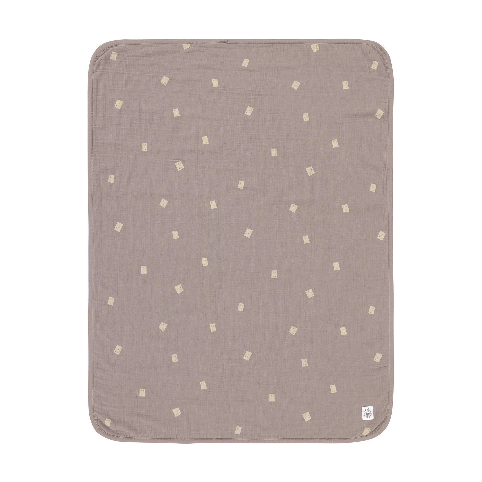 Babydecke - Bio Baumwolle, Blocks Taupe, Grau