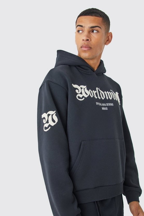 Oversized Varsity Applique Hoodie