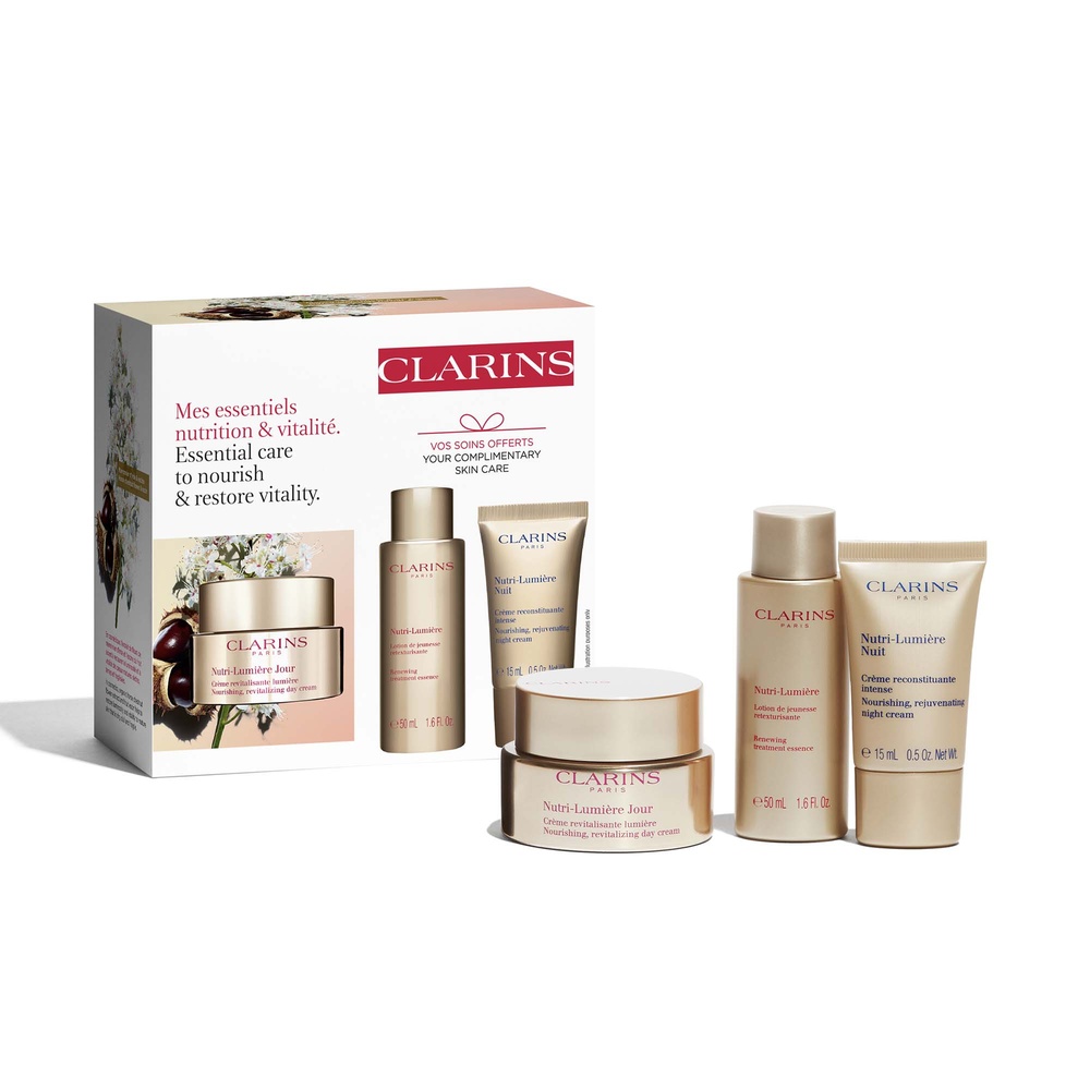Clarins Coffret Mes essentiels nutrition & vitalité Soin visage anti-âge, anti-rides dès 60ans