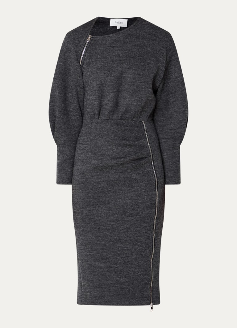 Rochie scurtă Mimo din material fin tricotat de la ba&sh, confecționată din lână virgină.