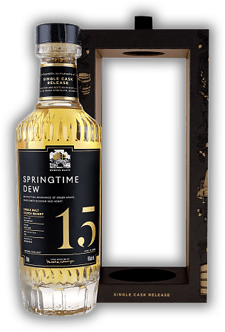 Auchroisk Wemyss Malts Springtime Dew 15 Years 2007 46% Auchroisk Wemyss Malts Springtime Dew 15 Years 2007 46% Eine erhebende Fülle von grünem Gras, Wildblumen-Blüten und Honig. Alter 15 J. - 0,7	 Liter - Vol 46%