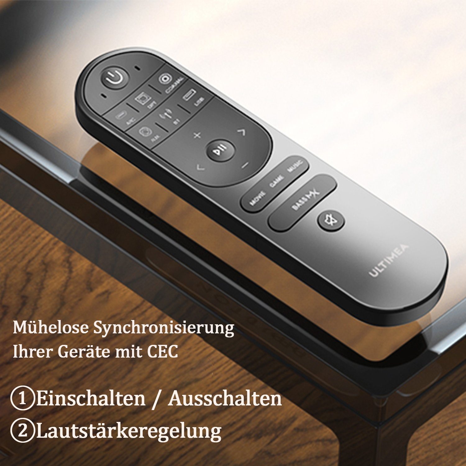 Ultimea Nova S40 2.1 CH Soundbar (Bluetooth 5.3, HDMI ARC, Surround Sound bar Schlank TV Lautsprecher, 3 EQ)