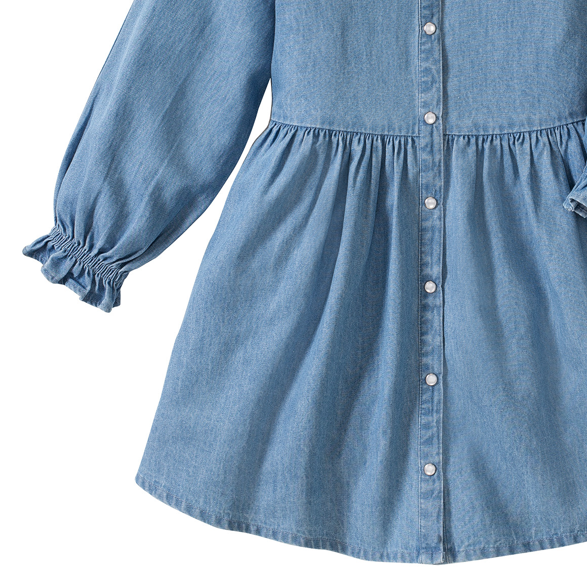 Mädchen Jeanskleid mit Knopfleiste