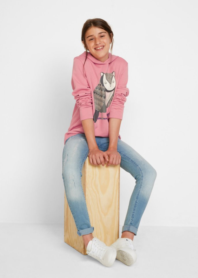Mädchen Kapuzen-Sweatshirt aus Bio-Baumwolle