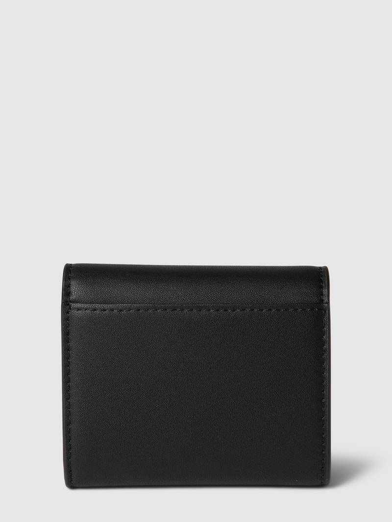 Portemonnaie mit Label-Detail in schwarz