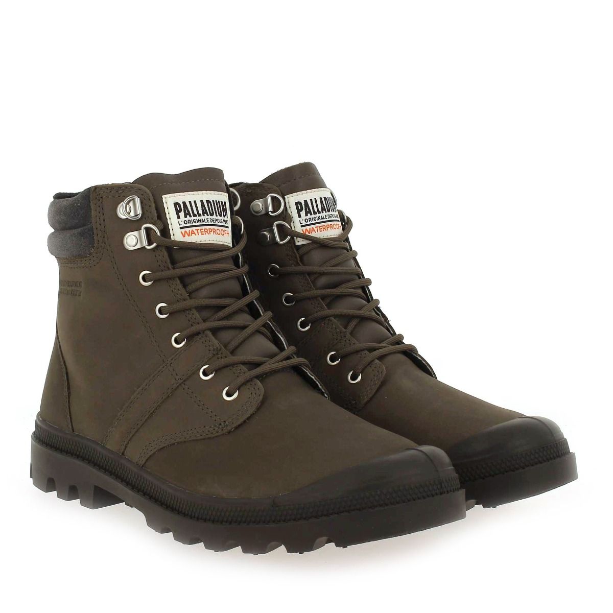 Palladium  PALLABROUSSE SC WATERPROOF+ - Marron Gris
