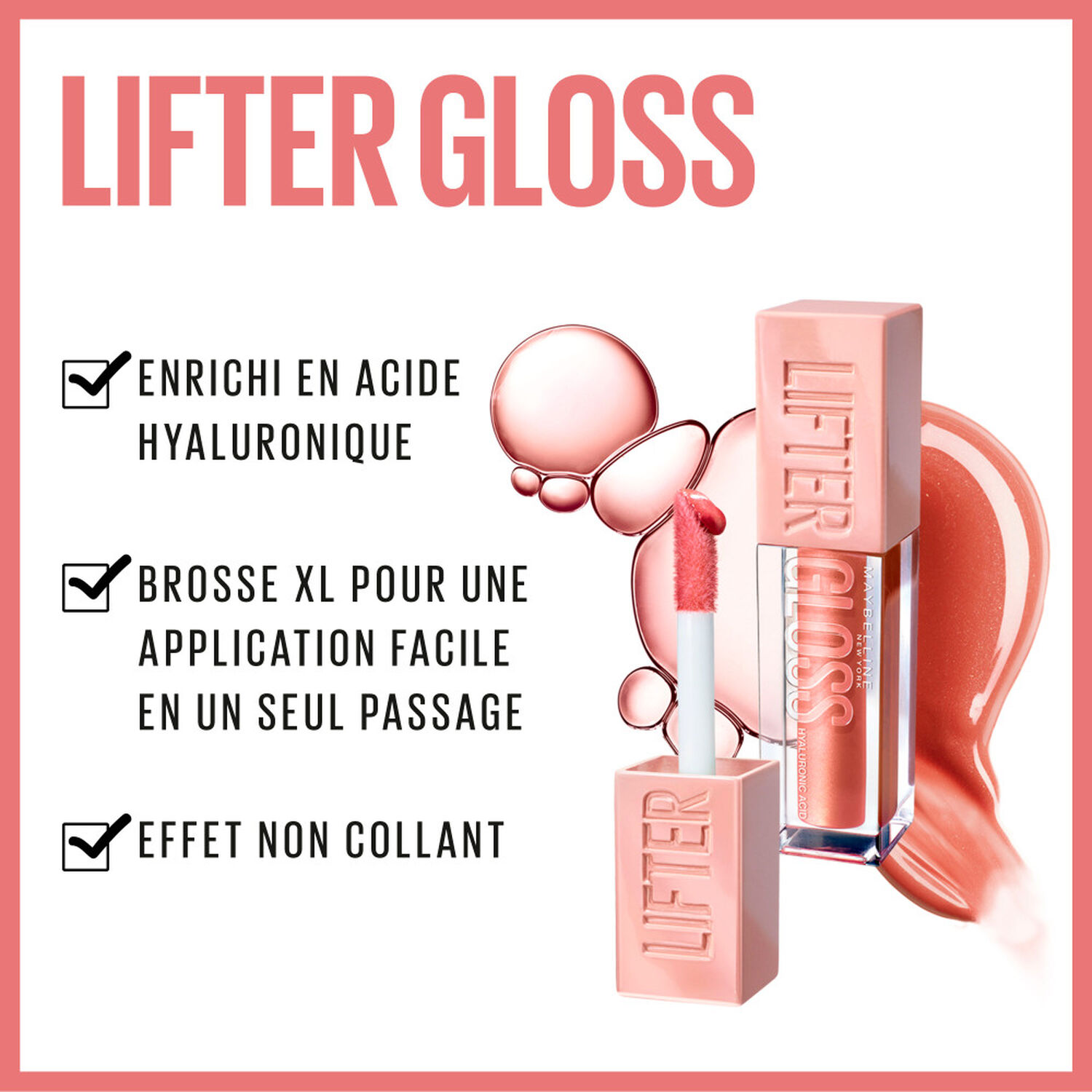 Maybelline New York Lifter Gloss Gloss à lèvres hydratant et effet repulpant