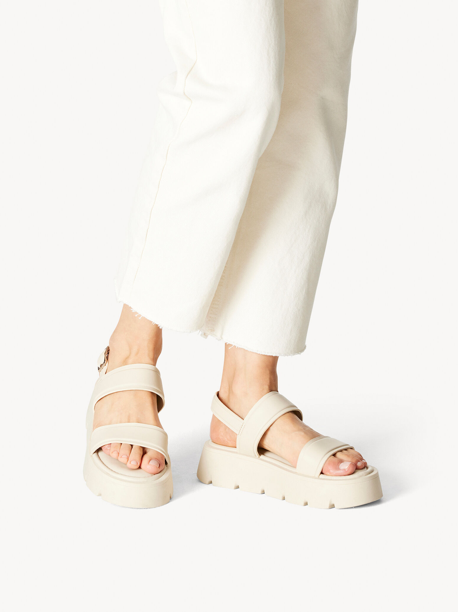 Sandale en cuir - beige