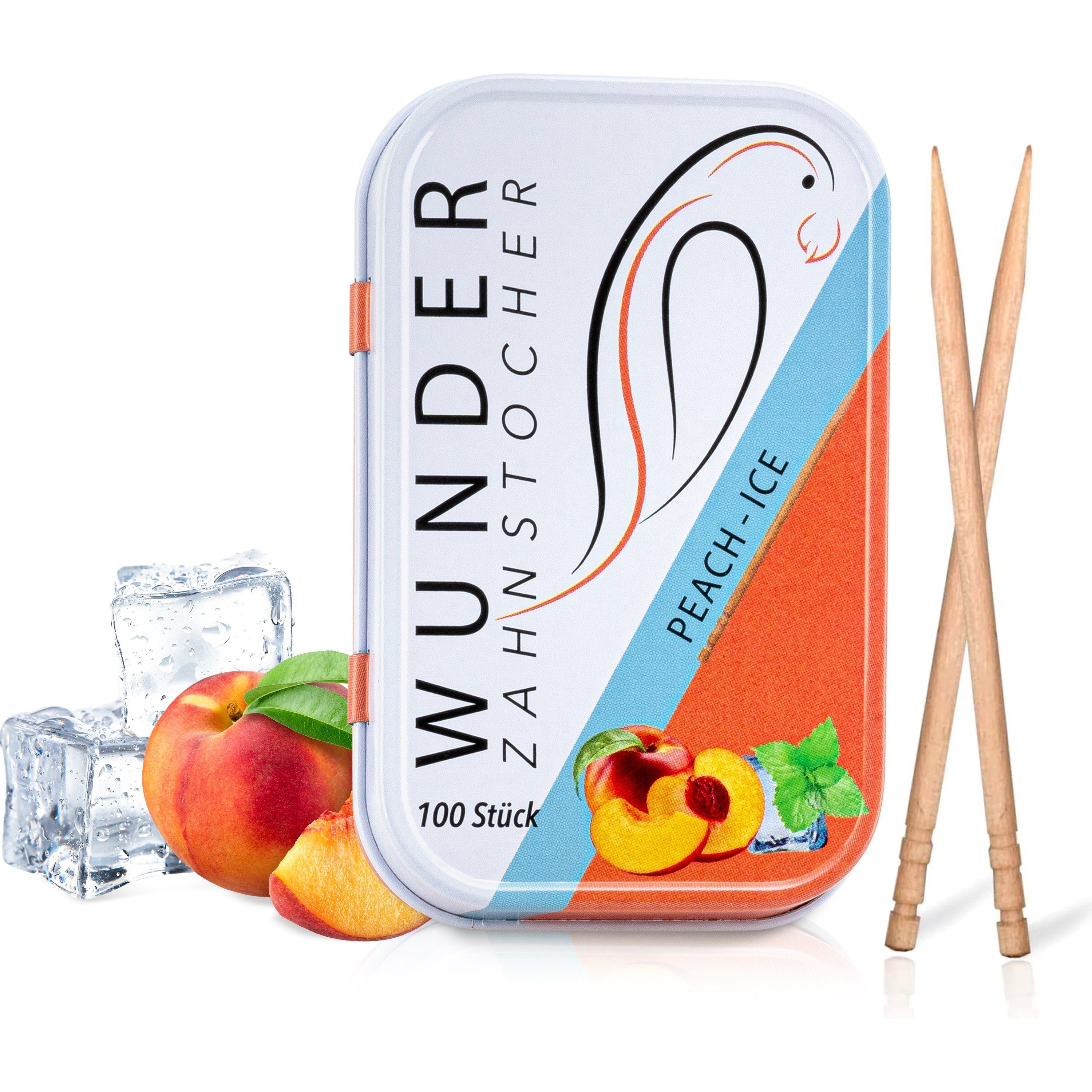 Perfekto24 Mundpflegecenter Wunder Zahnstocher mit Geschmack - 3er Bundle Pfirsich/Ice
