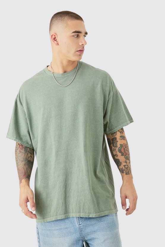 Oversize T-Shirt mit Mond-Print