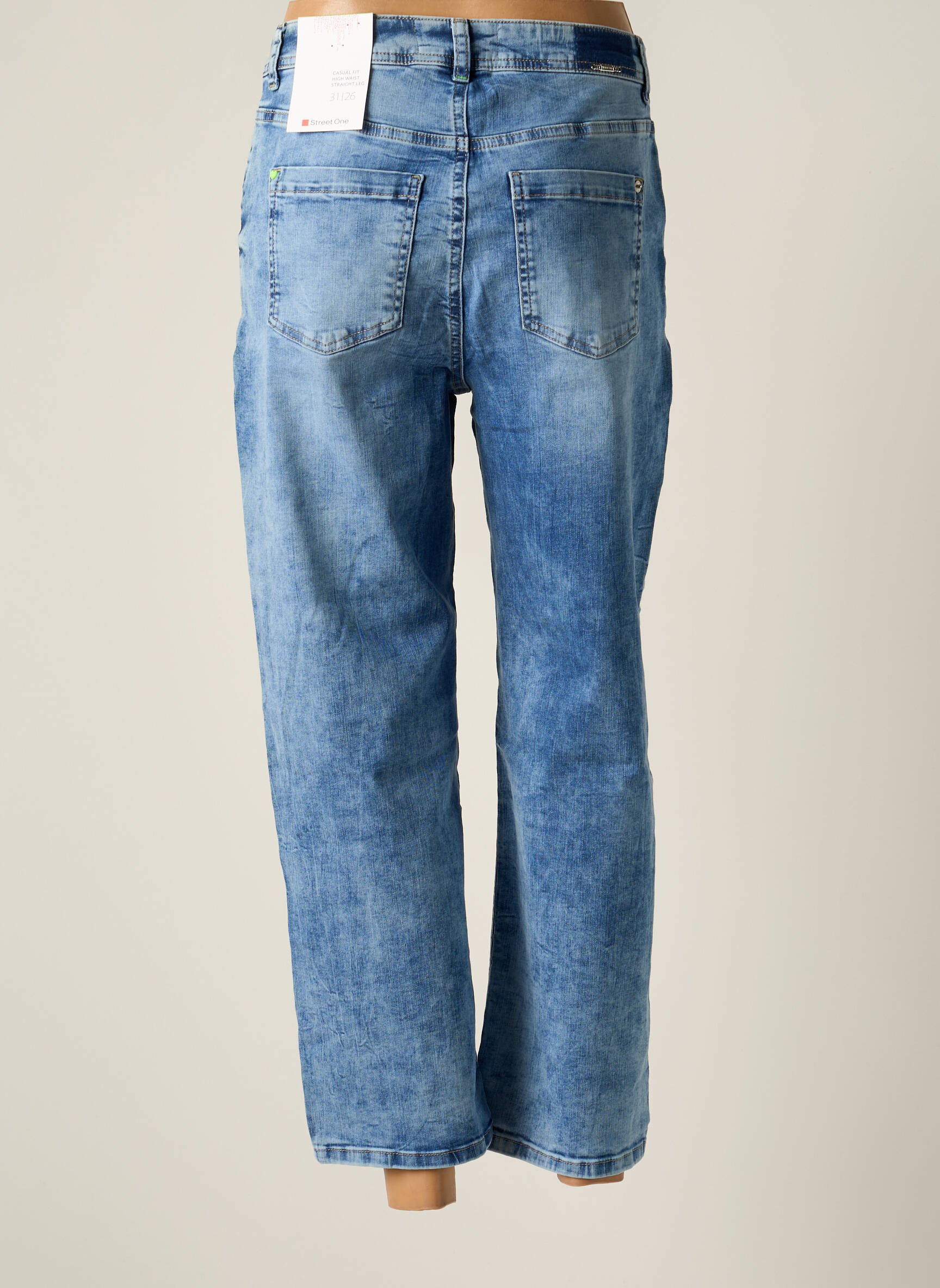 Street One Jeans Coupe Droite Femme couleur bleu