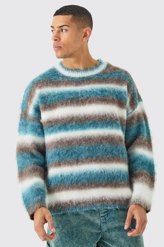 Braunes gestreiftes Sweatshirt