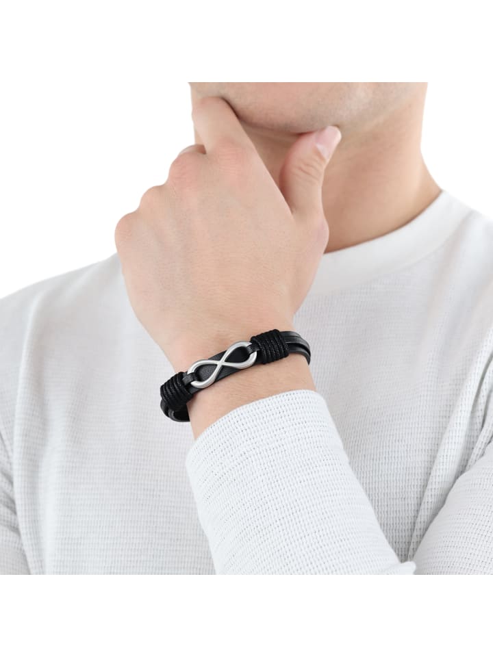 s.Oliver Armband Edelstahl in Schwarz günstig kaufen 22 cm