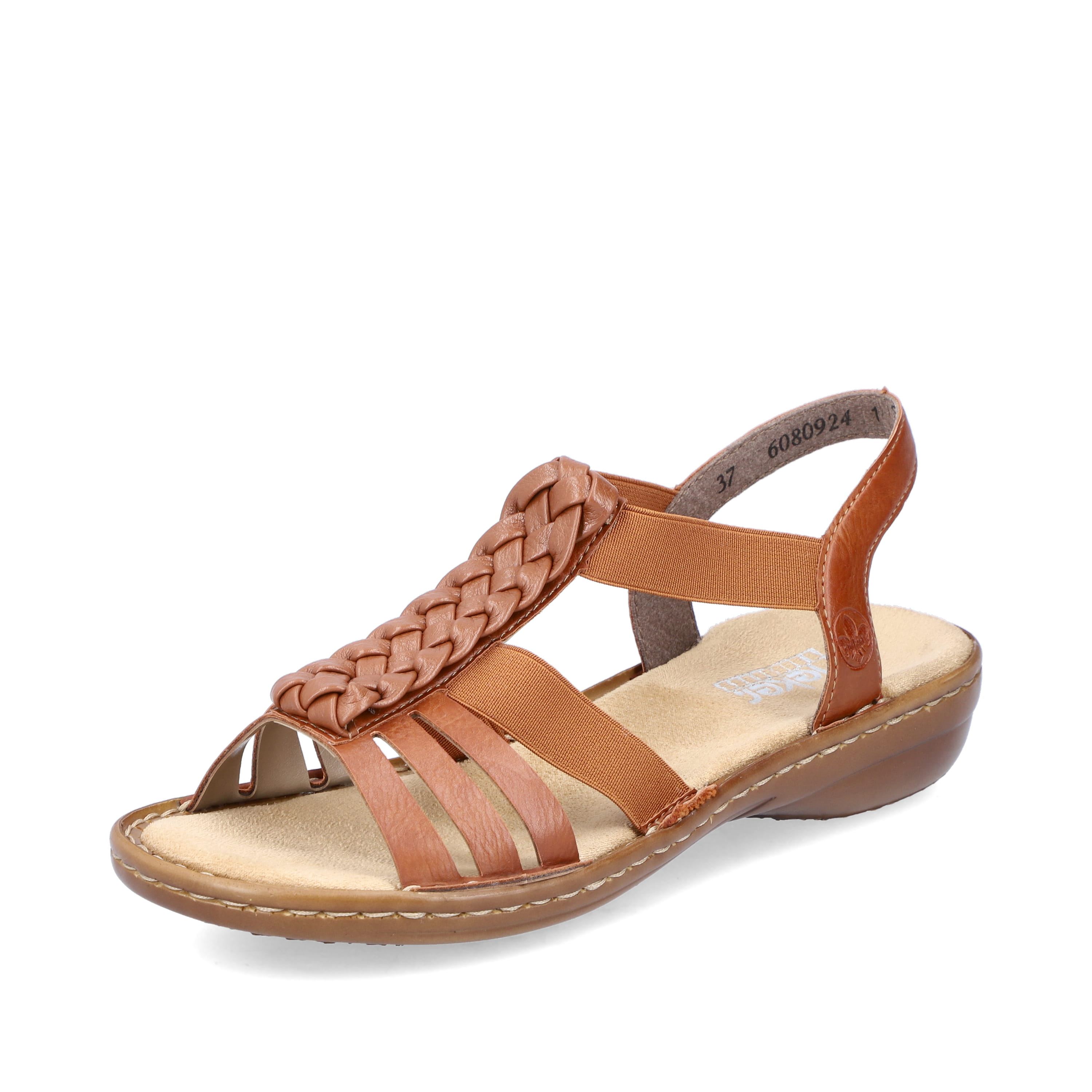 Rieker Damen Riemchensandalen karamellbraun