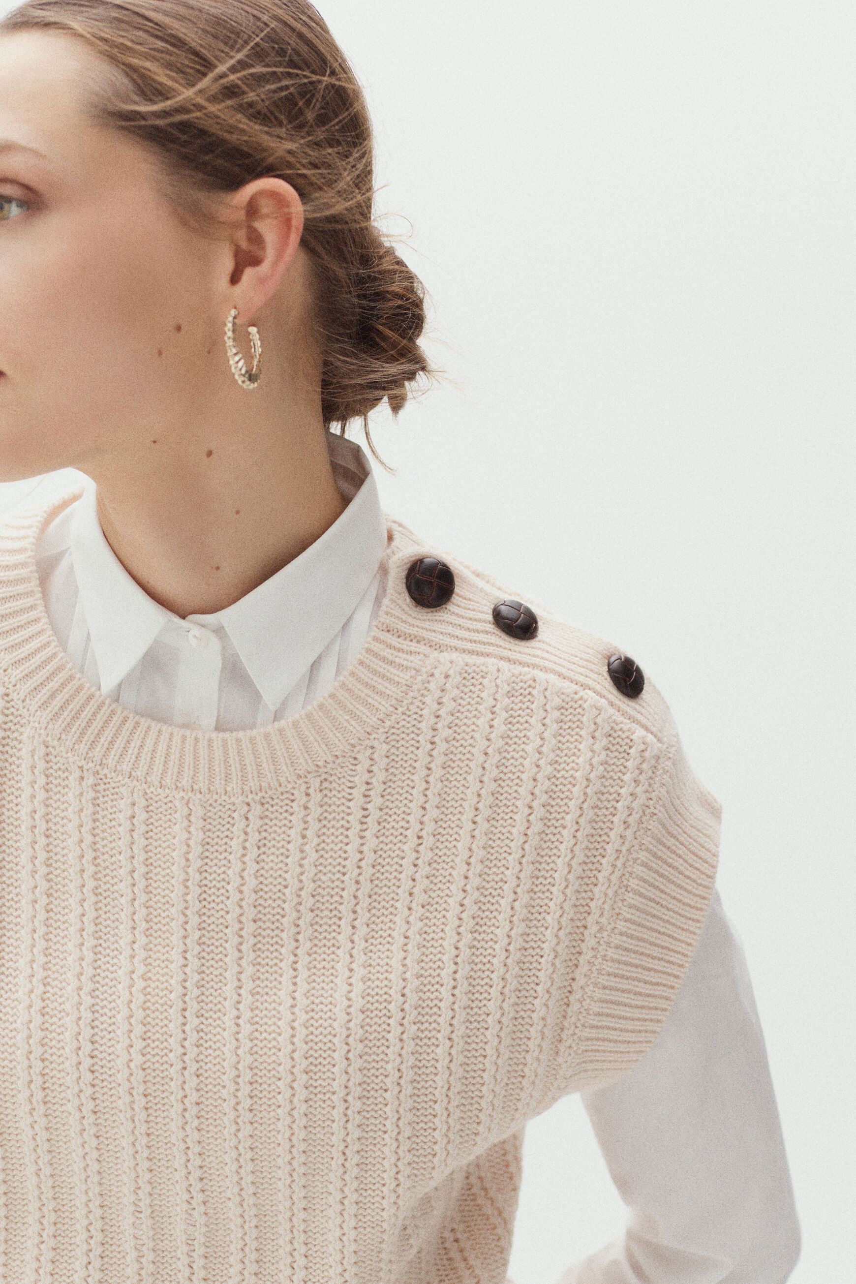 pull leo ivoire femme