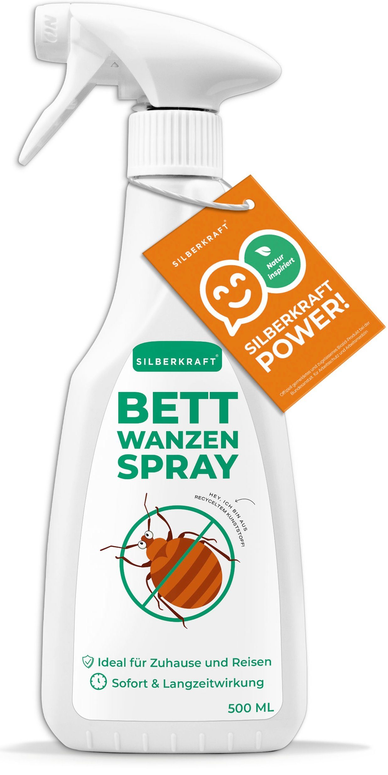 Silberkraft Insektenspray Anti Bettwanzen Spray - Bettwanzenspray 500 ml, 500 ml, 1-St.
