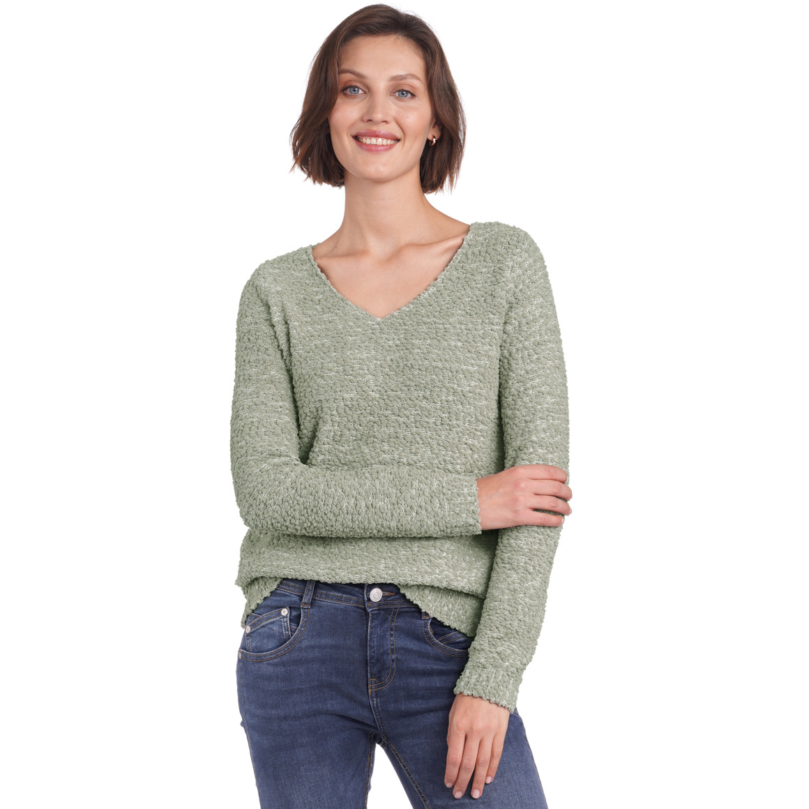 Damen Strickpullover in Chenille-Optik