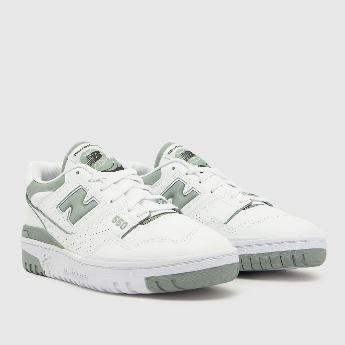 New Balance bb550 cipők fehér és zöld színben