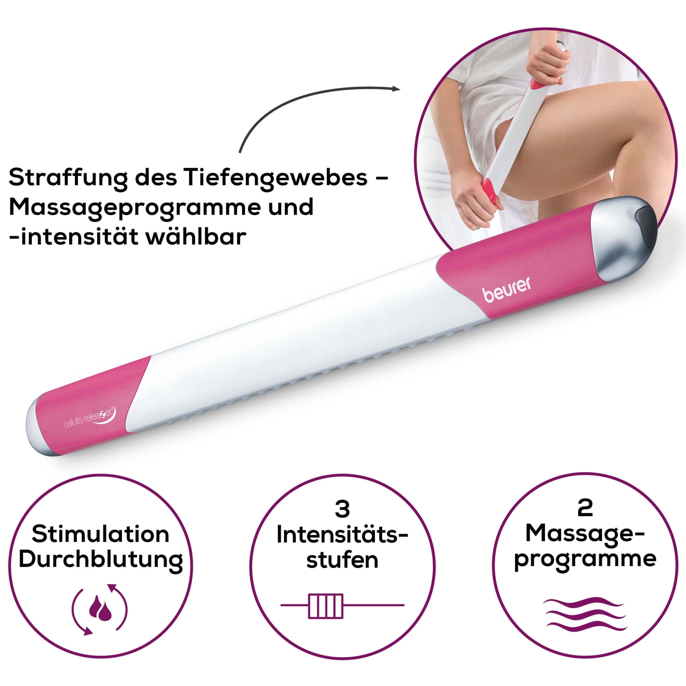 Beurer cellulite releaZer® compact-Kompaktes Cellulite Massage Gerät reduziert Cellulite wissenschaftlich belegt