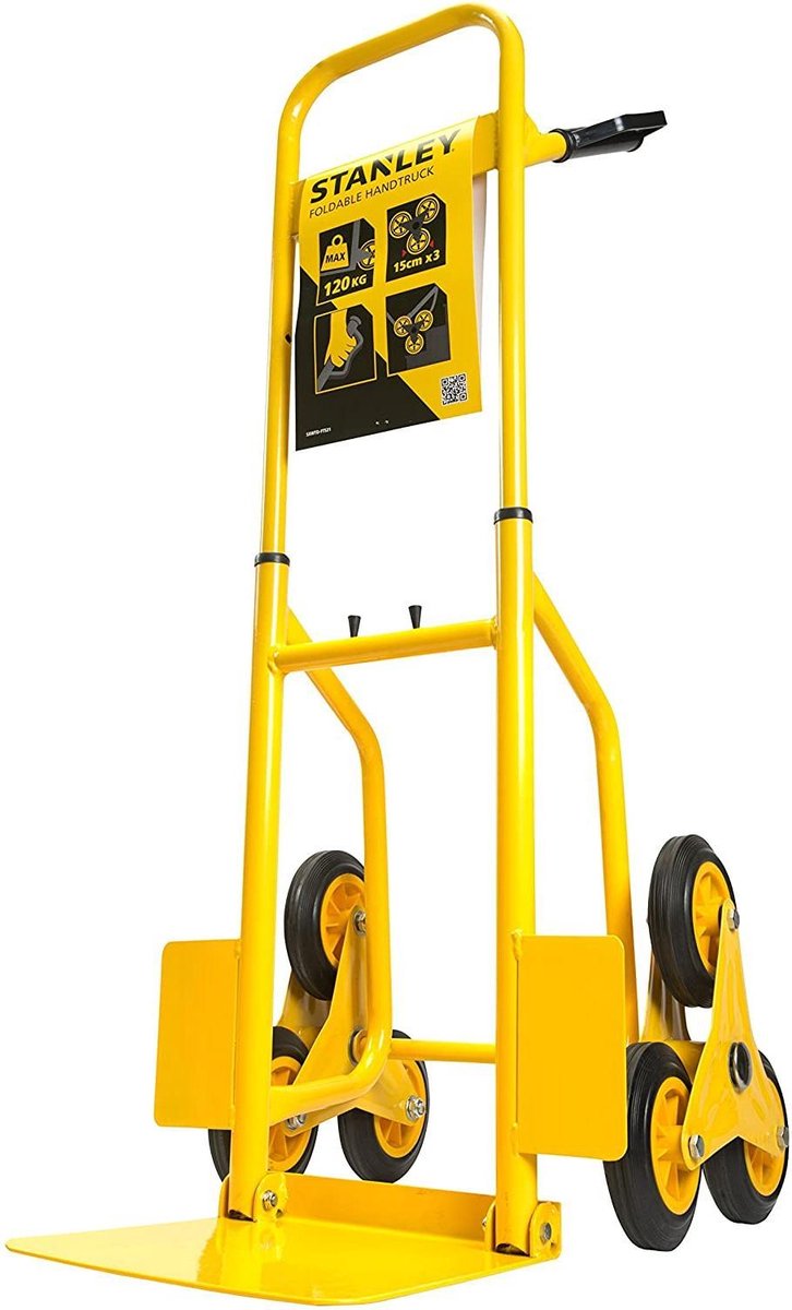 Cărucior manual Stanley FT521 cu 3 roți, pliabil, capacitate 120 kg