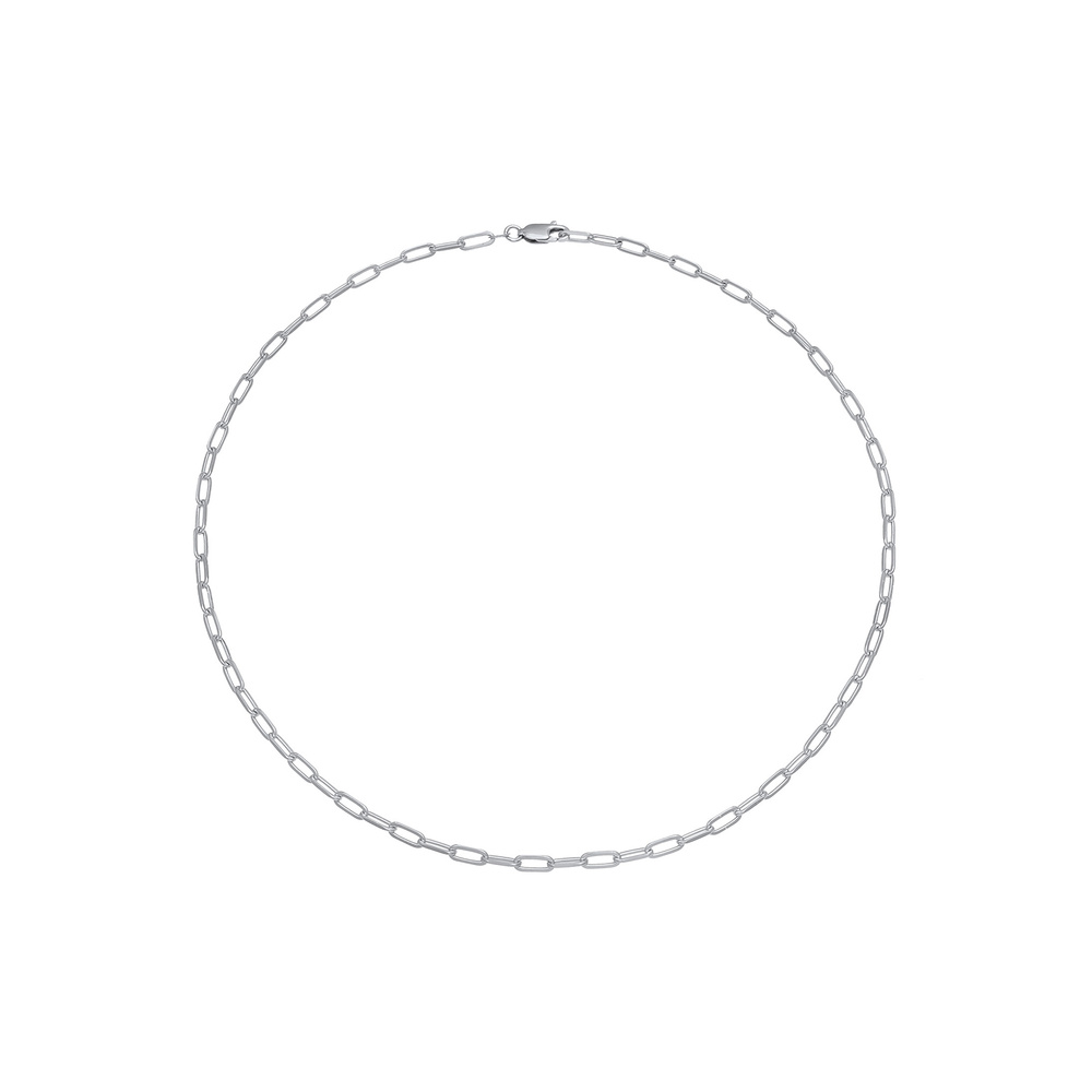 Elli Elli Collier Optique à grosses chaînes ovales pour dames en argent 925 Sterling Bijoux