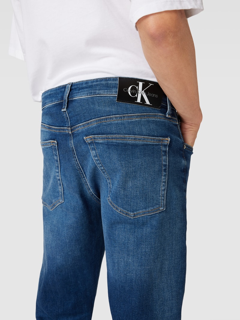 Slim Fit Jeans mit Label-Details in jeans