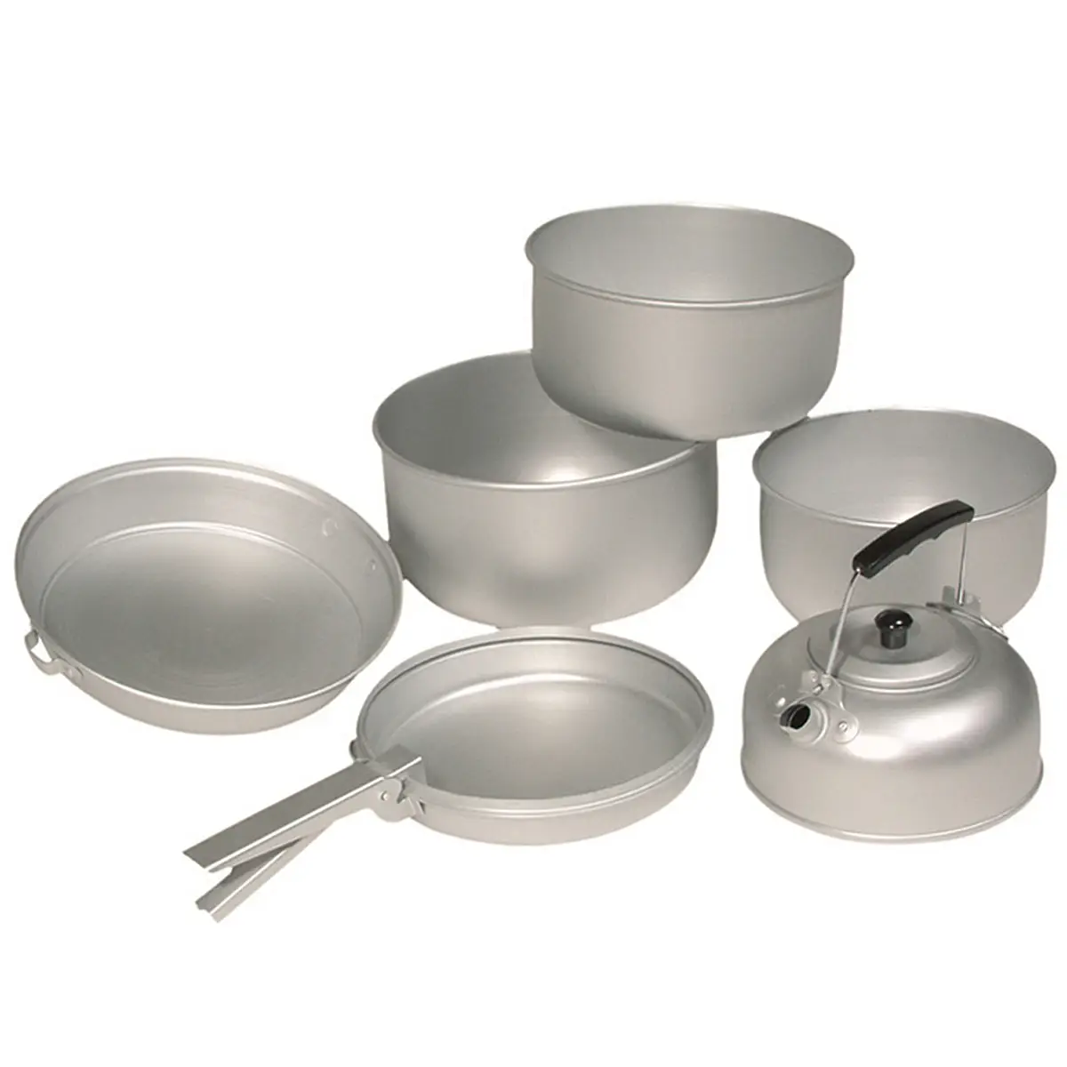 Koch-Set Alu 6-teilig mit Teekessel