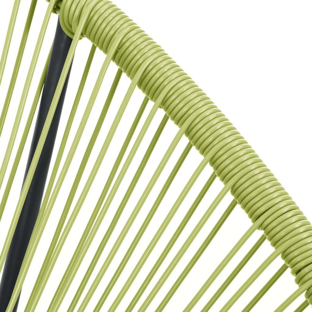 vidaXL Gartenstuhl Outdoor-Acapulco-Stuhl Poly-Rattan Grün (1 St)