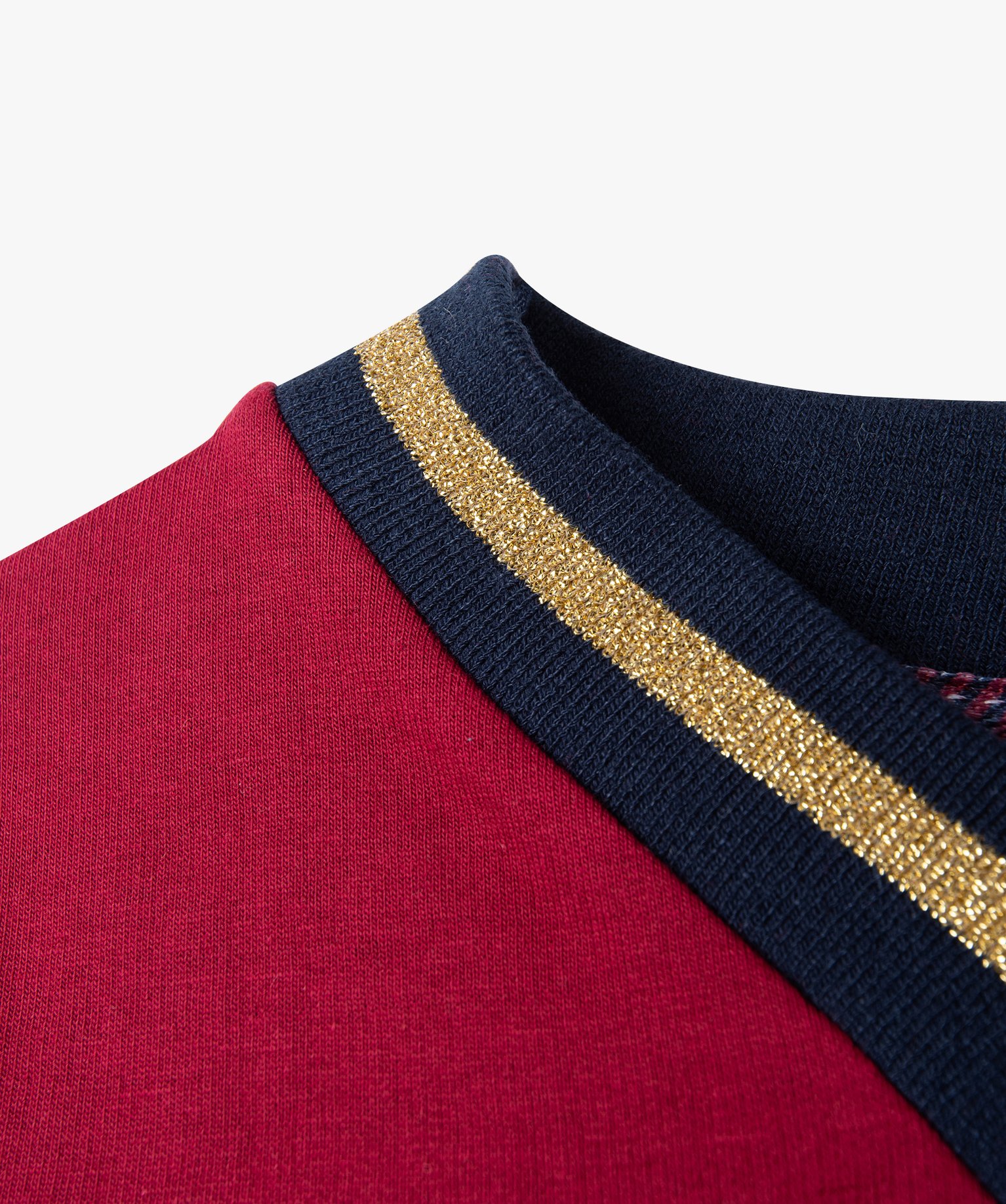 Robe fille en matière sweat à détails pailletés - Harry ... rouge fonce | GEMO